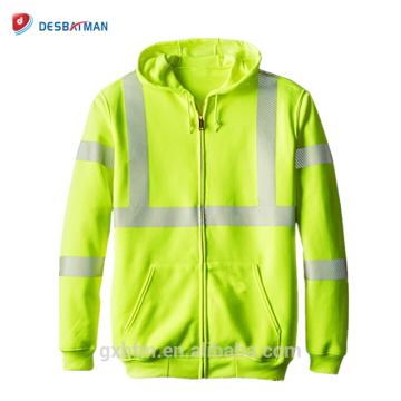 Wholesale Class 3 Hi Vis Reflective Safety Hoodie Sweatshirt For Man